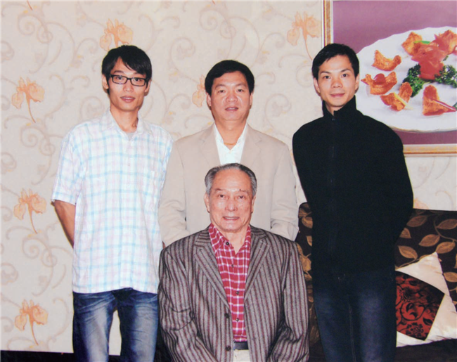 陳卓林與師傅羅家寶、師弟李江林、劉建科合影